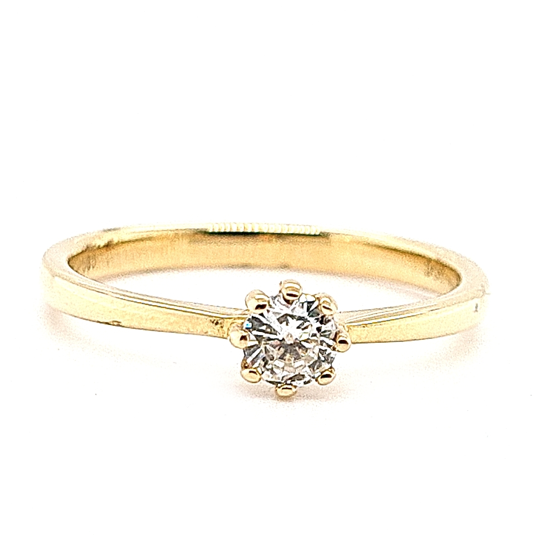 Solitärring 585 Gelbgold