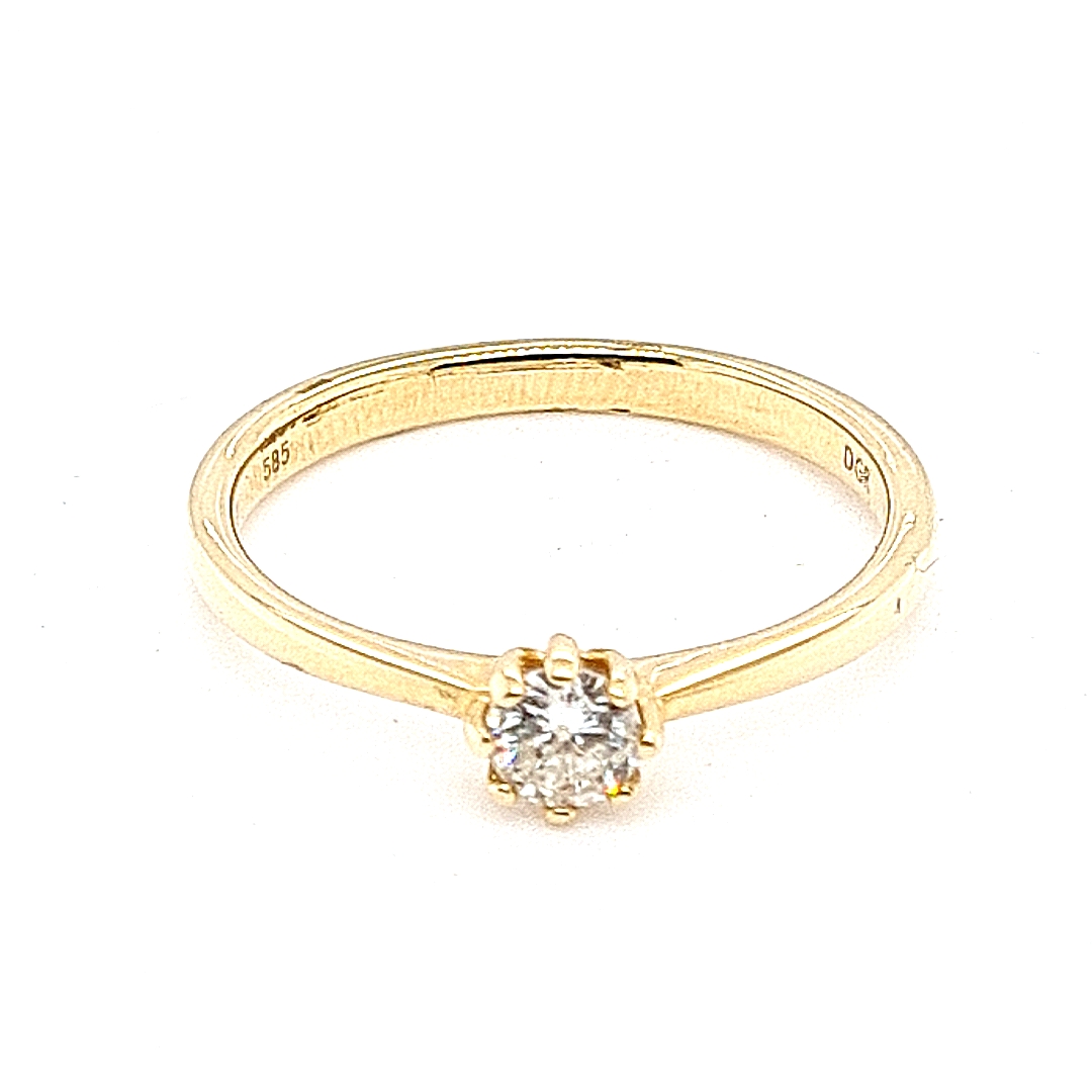 Solitärring 585 Gelbgold – Bild 5