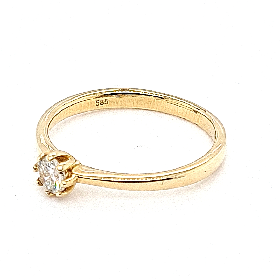 Solitärring 585 Gelbgold – Bild 7