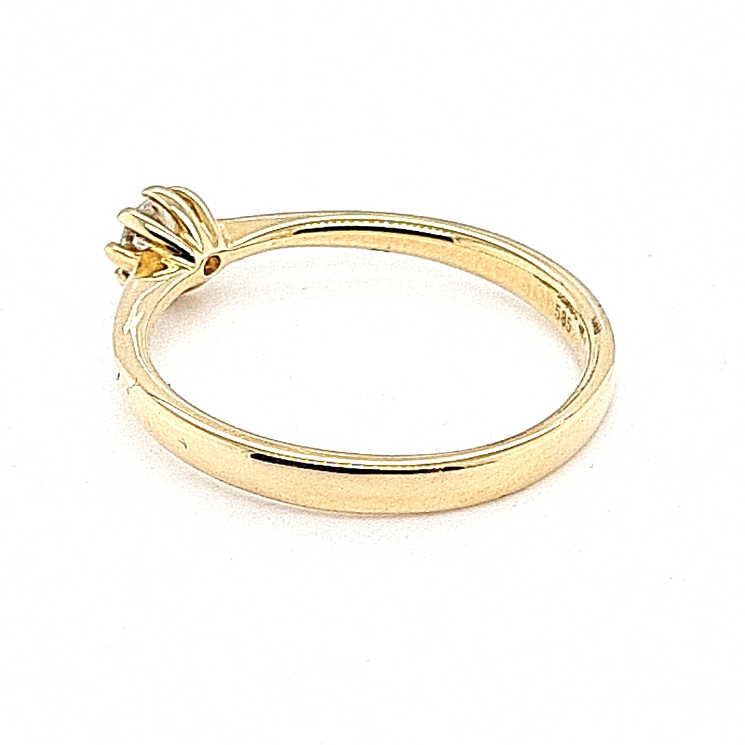 Solitärring 585 Gelbgold – Bild 9