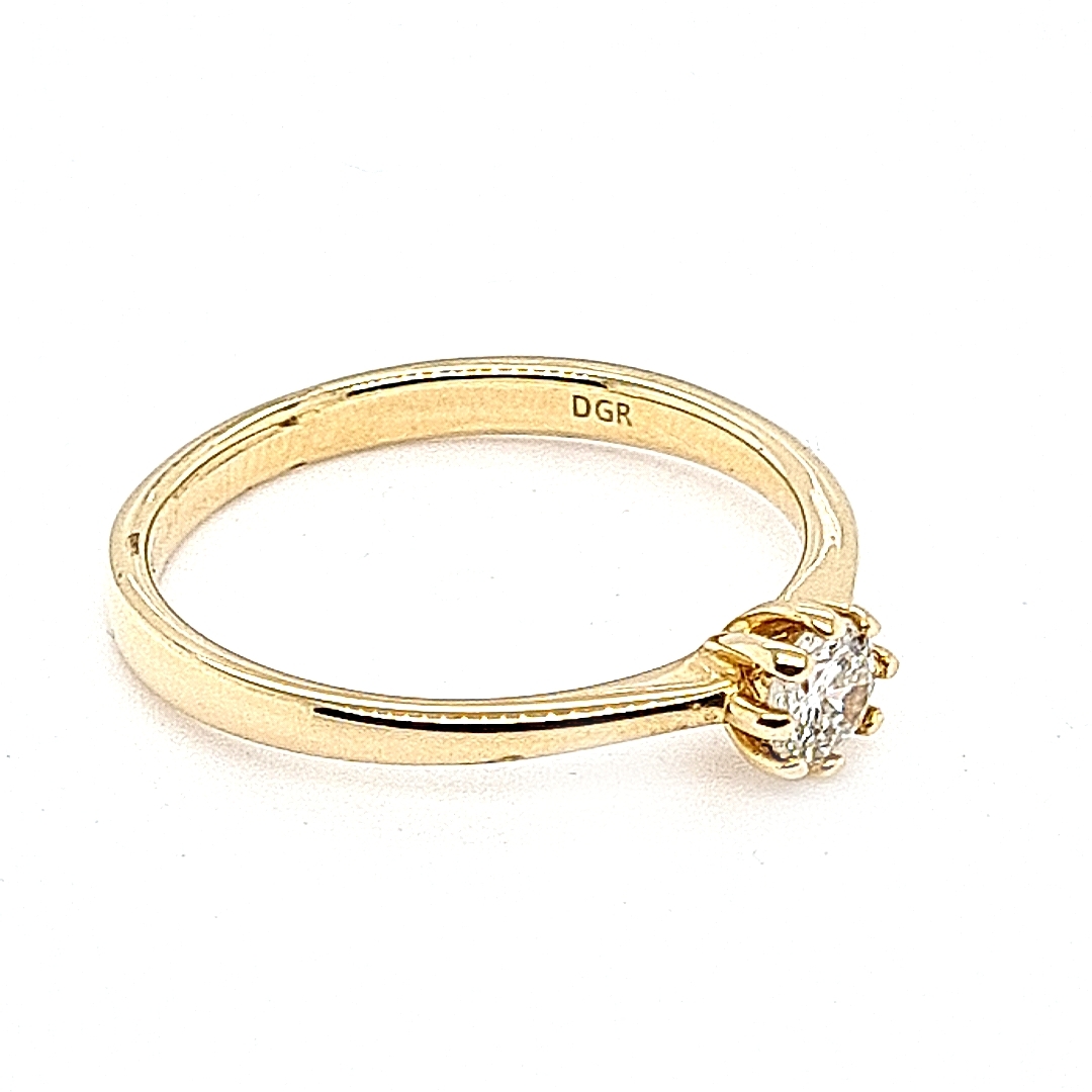 Solitärring 585 Gelbgold – Bild 13