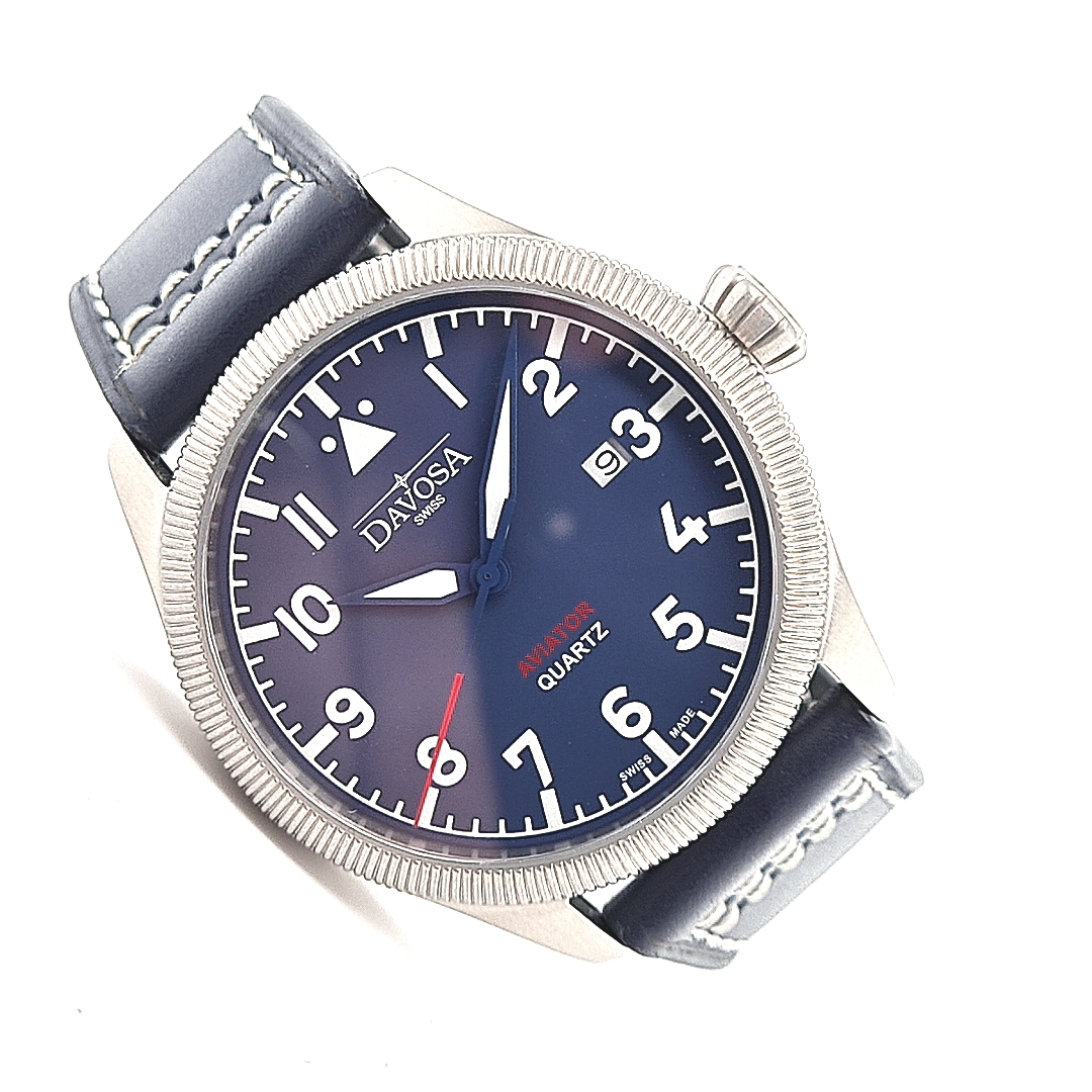 Davosa Aviator Quartz Blau