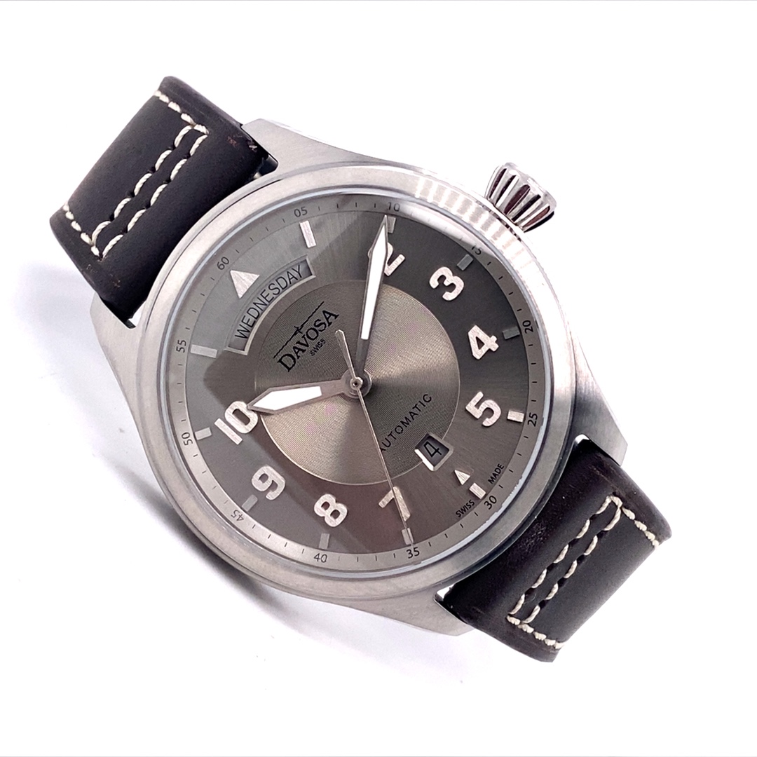 Davosa Newton Day-Date Grau