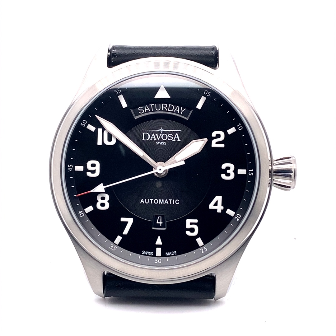 Davosa Newton Pilot Day-Date Schwarz – Bild 12