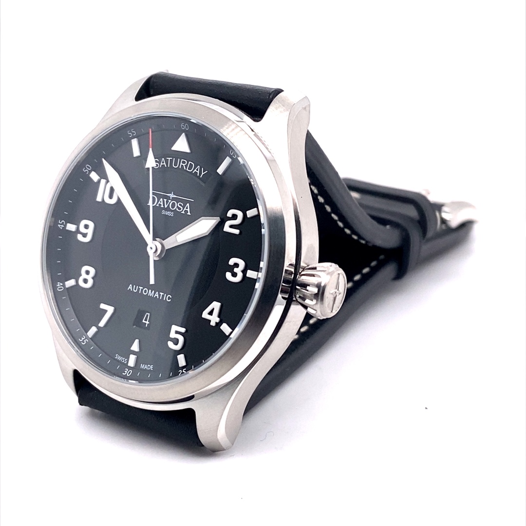 Davosa Newton Pilot Day-Date Schwarz – Bild 13