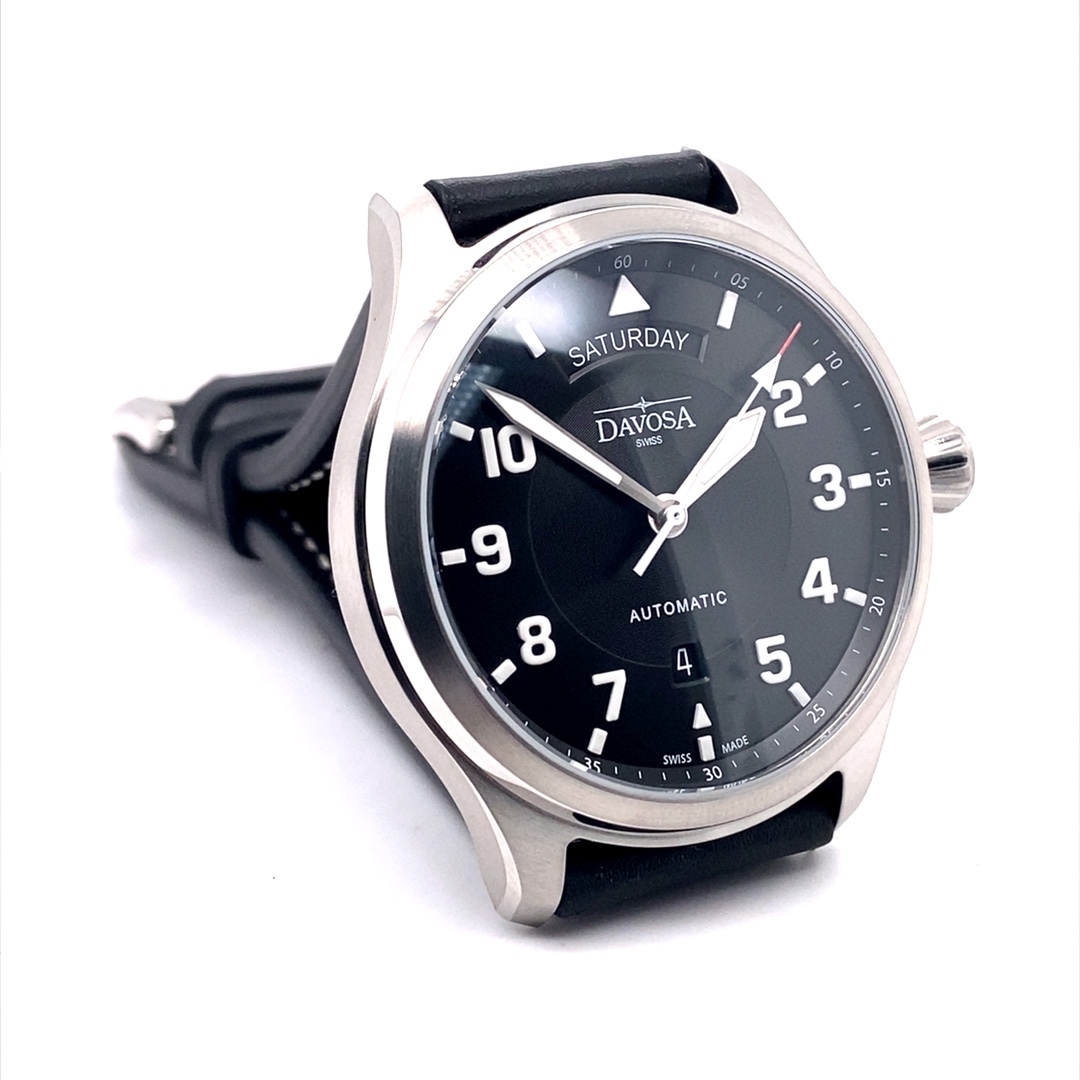 Davosa Newton Pilot Day-Date Schwarz – Bild 14