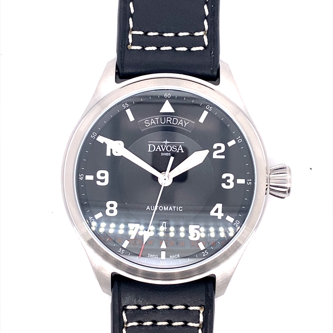 Davosa Newton Pilot Day-Date Schwarz – Bild 15
