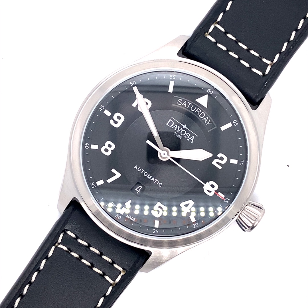 Davosa Newton Pilot Day-Date Schwarz – Bild 16