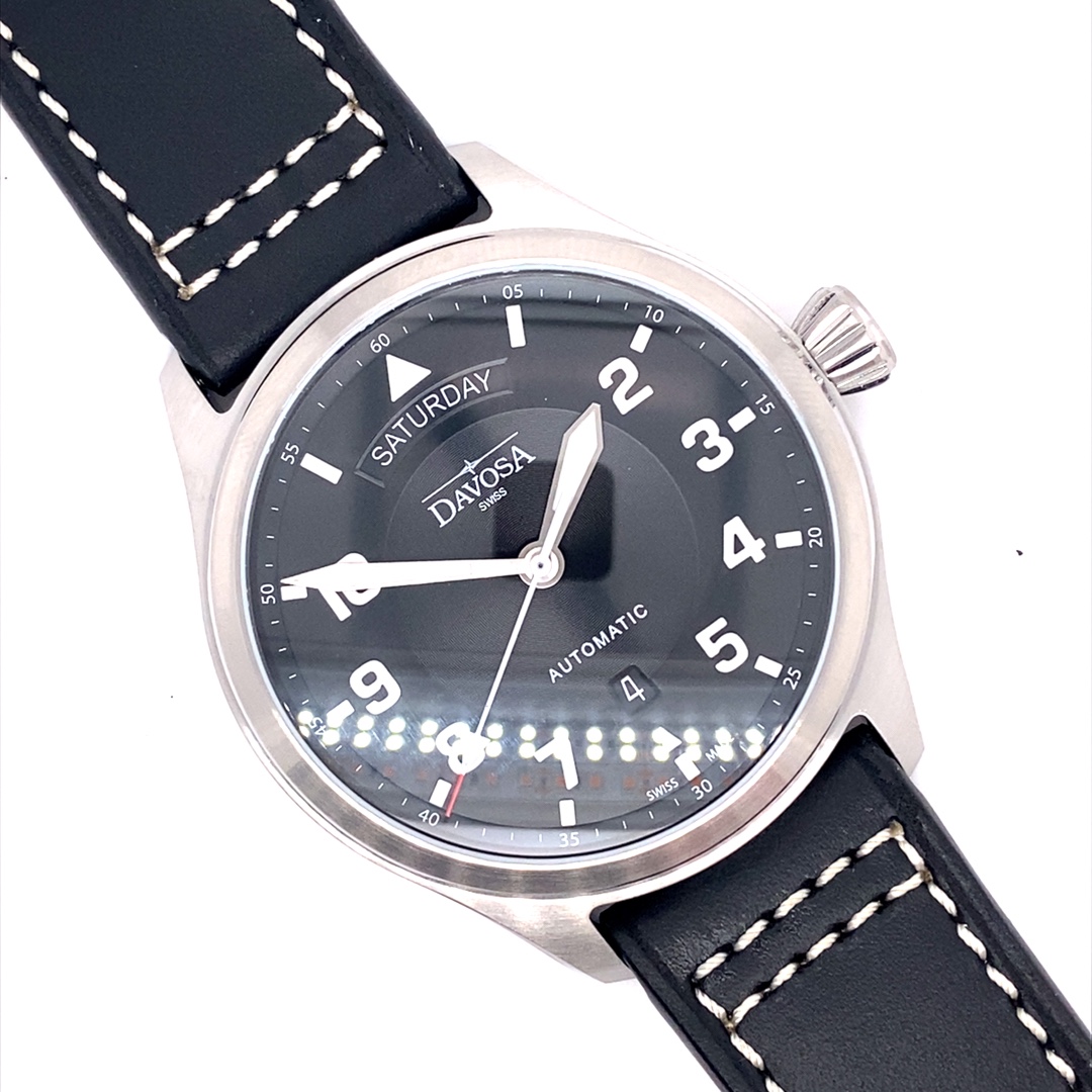 Davosa Newton Pilot Day-Date Schwarz – Bild 17