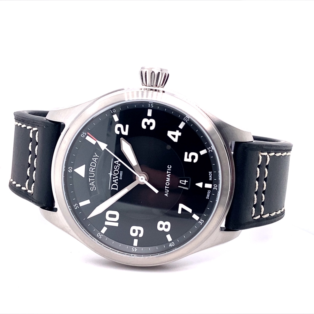 Davosa Newton Pilot Day-Date Schwarz – Bild 3
