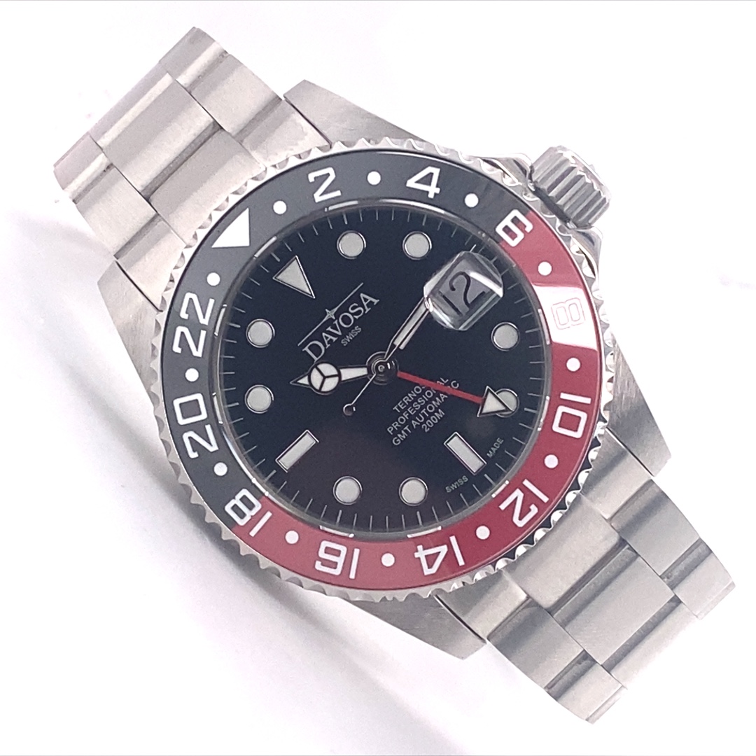 Davosa Ternos Professional TT GMT 42mm Rot-Schwarz – Bild 2