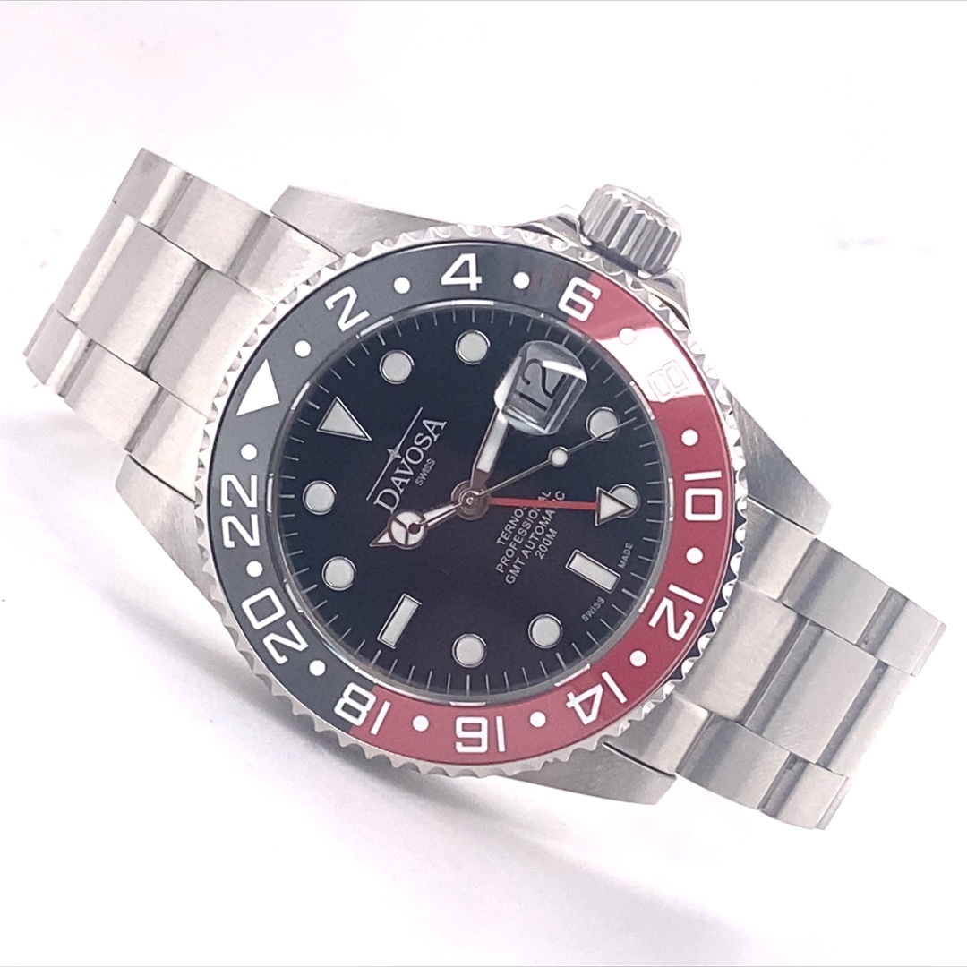 Davosa Ternos Professional TT GMT 42mm Rot-Schwarz – Bild 3