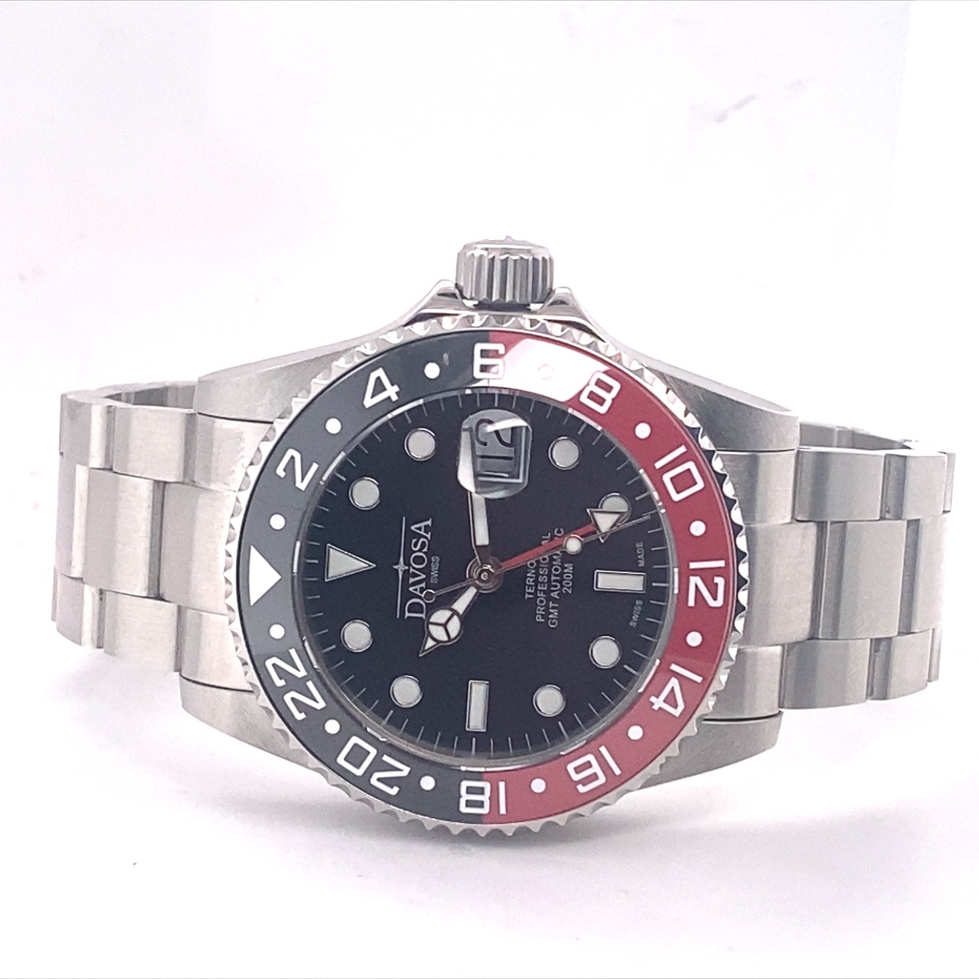 Davosa Ternos Professional TT GMT 42mm Rot-Schwarz – Bild 4