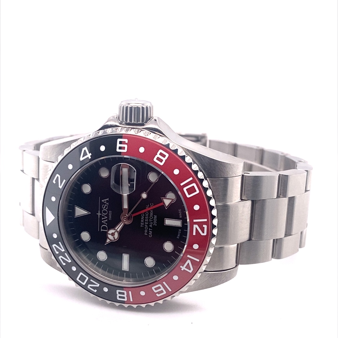Davosa Ternos Professional TT GMT 42mm Rot-Schwarz – Bild 7