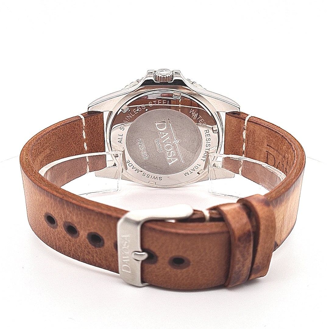 Davosa Vintage Diver Rot Blau Quartz – Bild 7