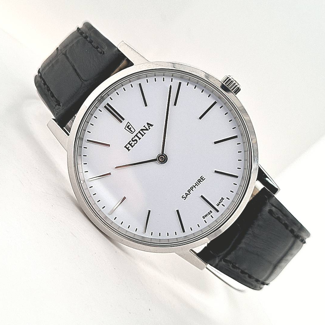 Festina Swiss Made Herrenuhr mit Lederband