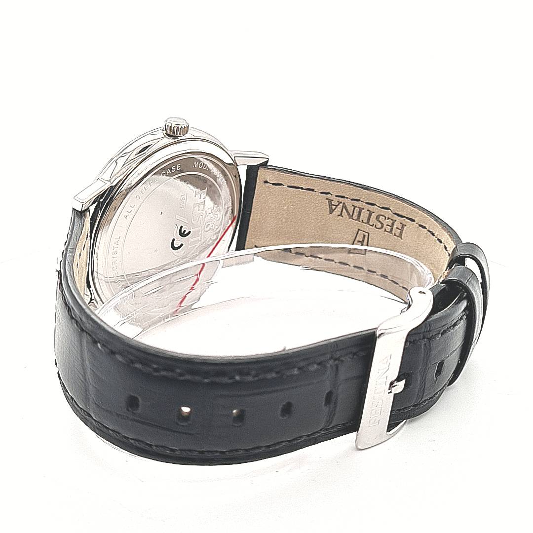 Festina Swiss Made Herrenuhr mit Lederband – Bild 5