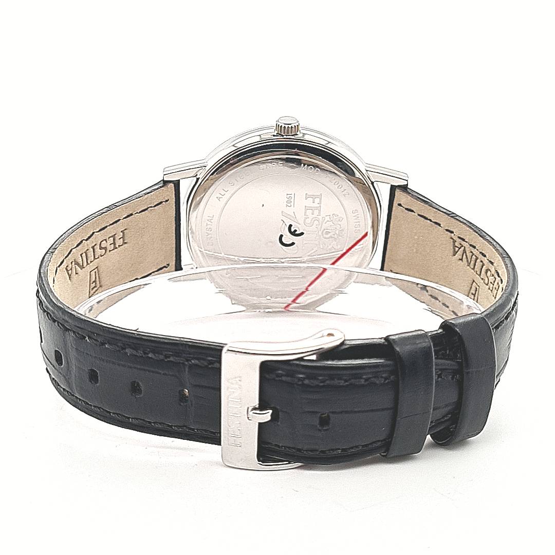 Festina Swiss Made Herrenuhr mit Lederband – Bild 6