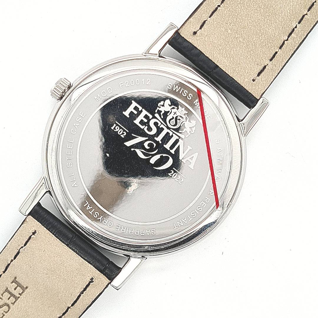 Festina Swiss Made Herrenuhr mit Lederband – Bild 12