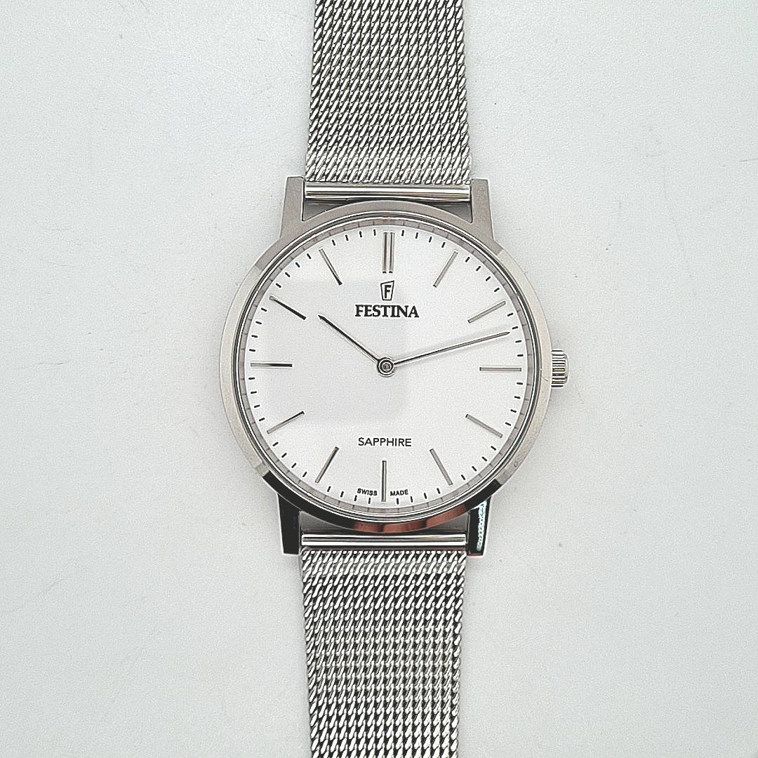 Festina Swiss Made Herrenuhr mit Milanaiseband – Bild 11