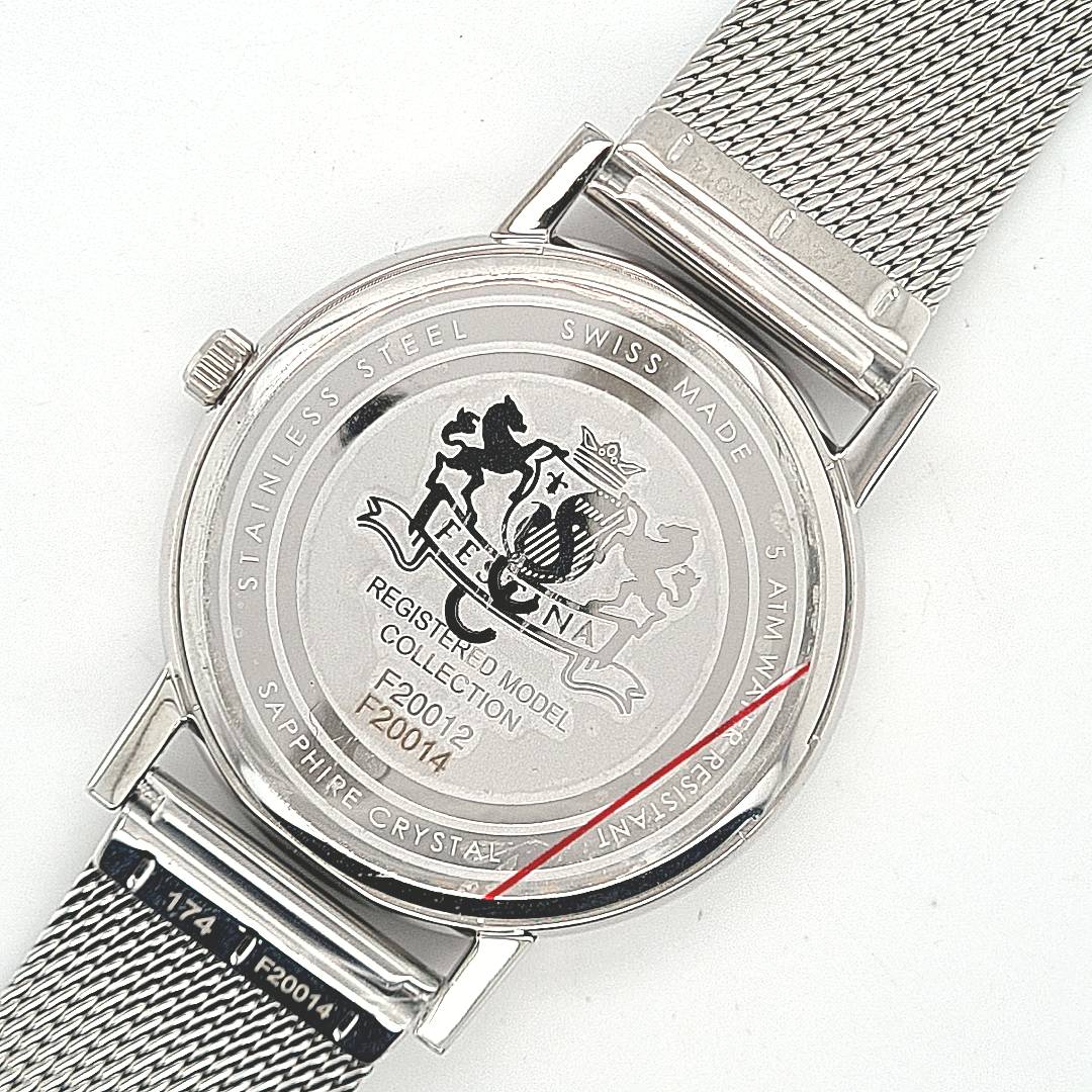 Festina Swiss Made Herrenuhr mit Milanaiseband – Bild 12