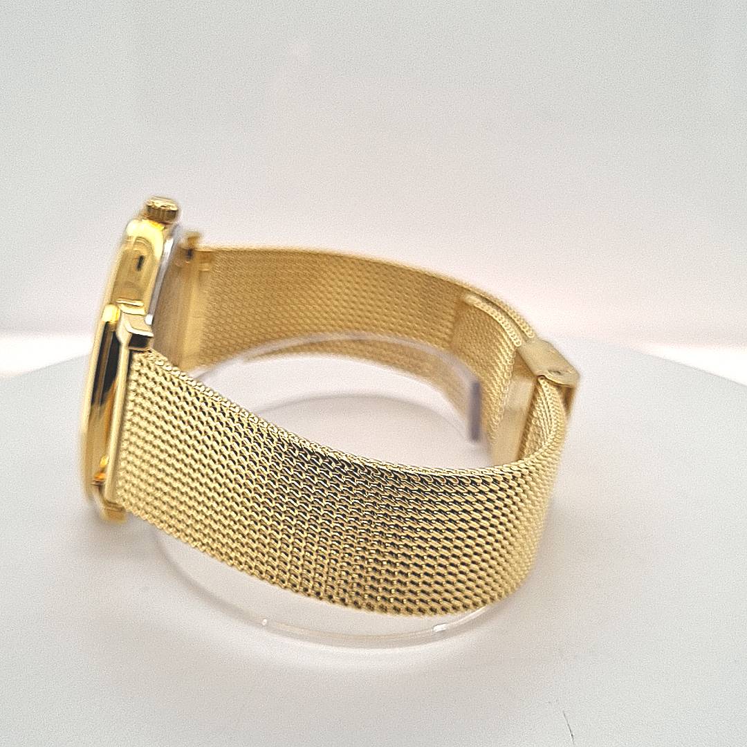 Festina Swiss Made Herrenuhr mit Milanaiseband vergoldet – Bild 4