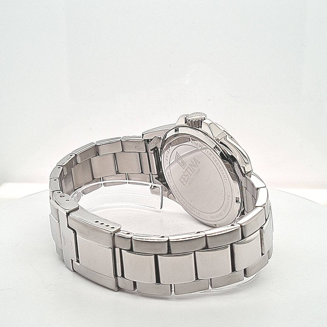 Festina Swiss Made Herrenuhr mit Edelstahlband arabisch – Bild 7