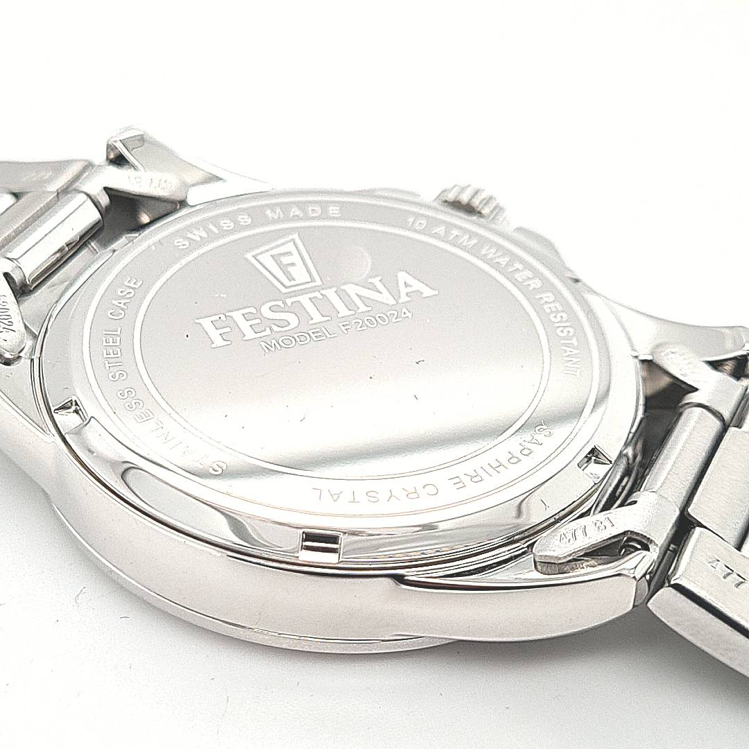 Festina Swiss Made Herrenuhr mit Edelstahlband arabisch – Bild 12