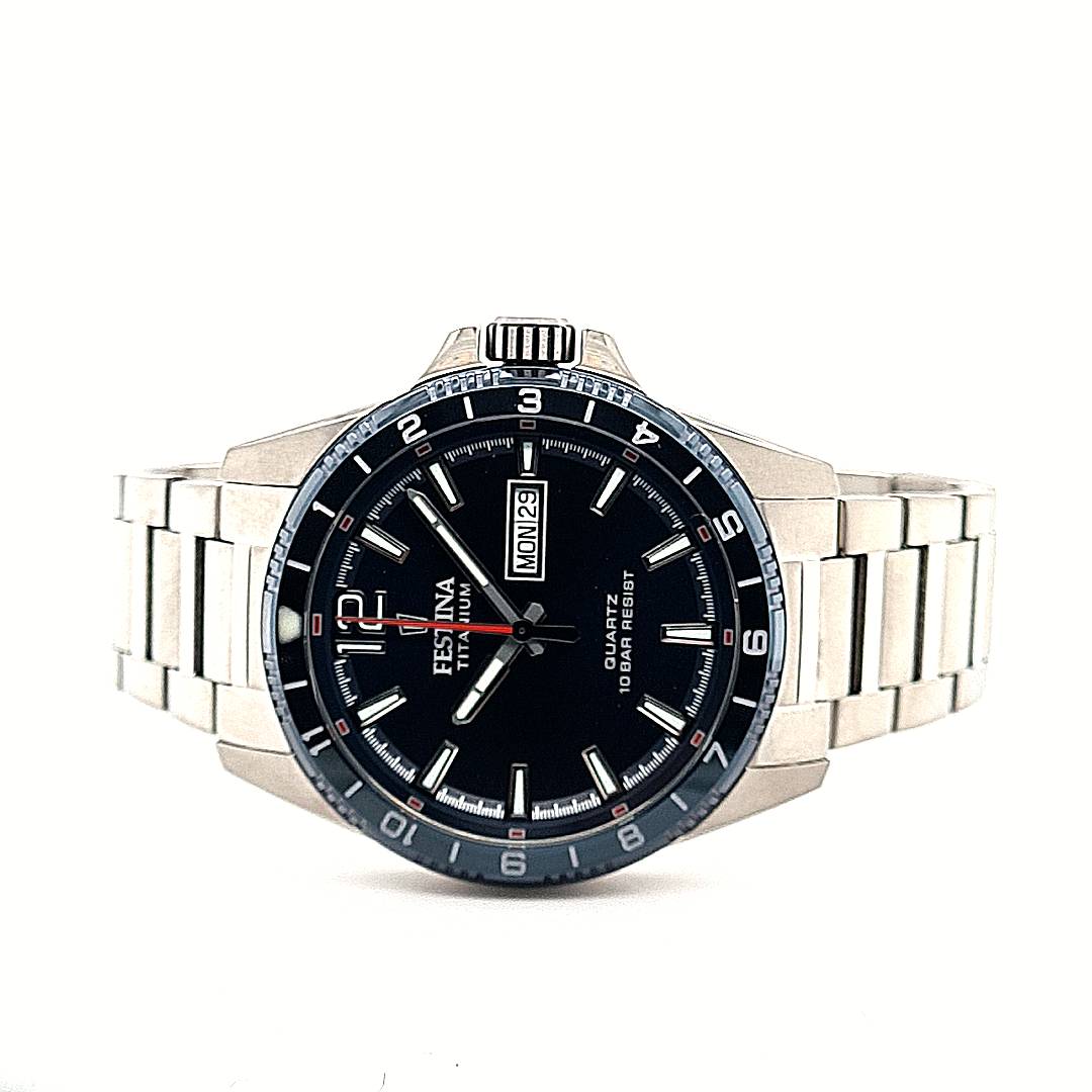 Festina Herrenuhr Titan Blau – Bild 11