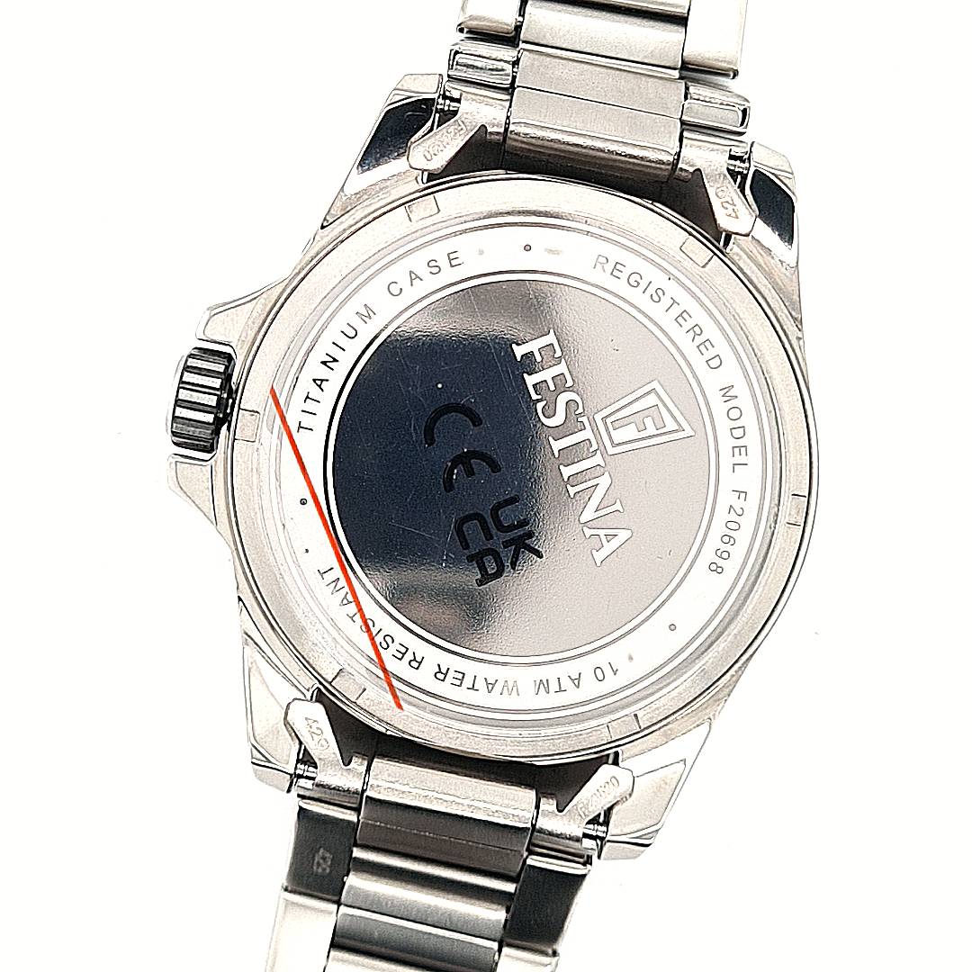 Festina Herrenuhr Titan Blau – Bild 9