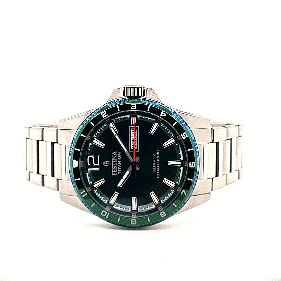 Festina Herrenuhr Titan Grün – Bild 11