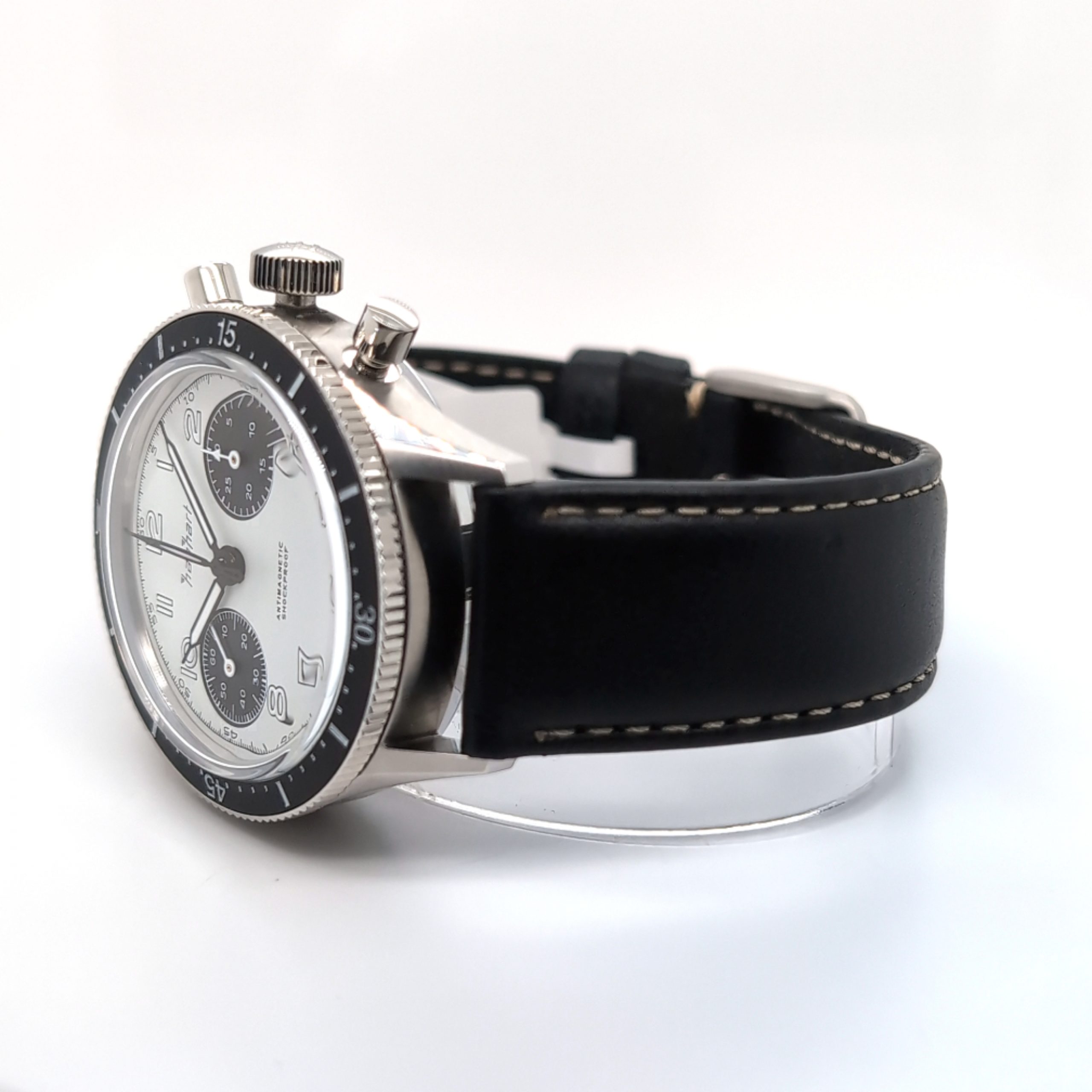 Hanhart 415 ES Panda 39 Lederband Handaufzug – Bild 3