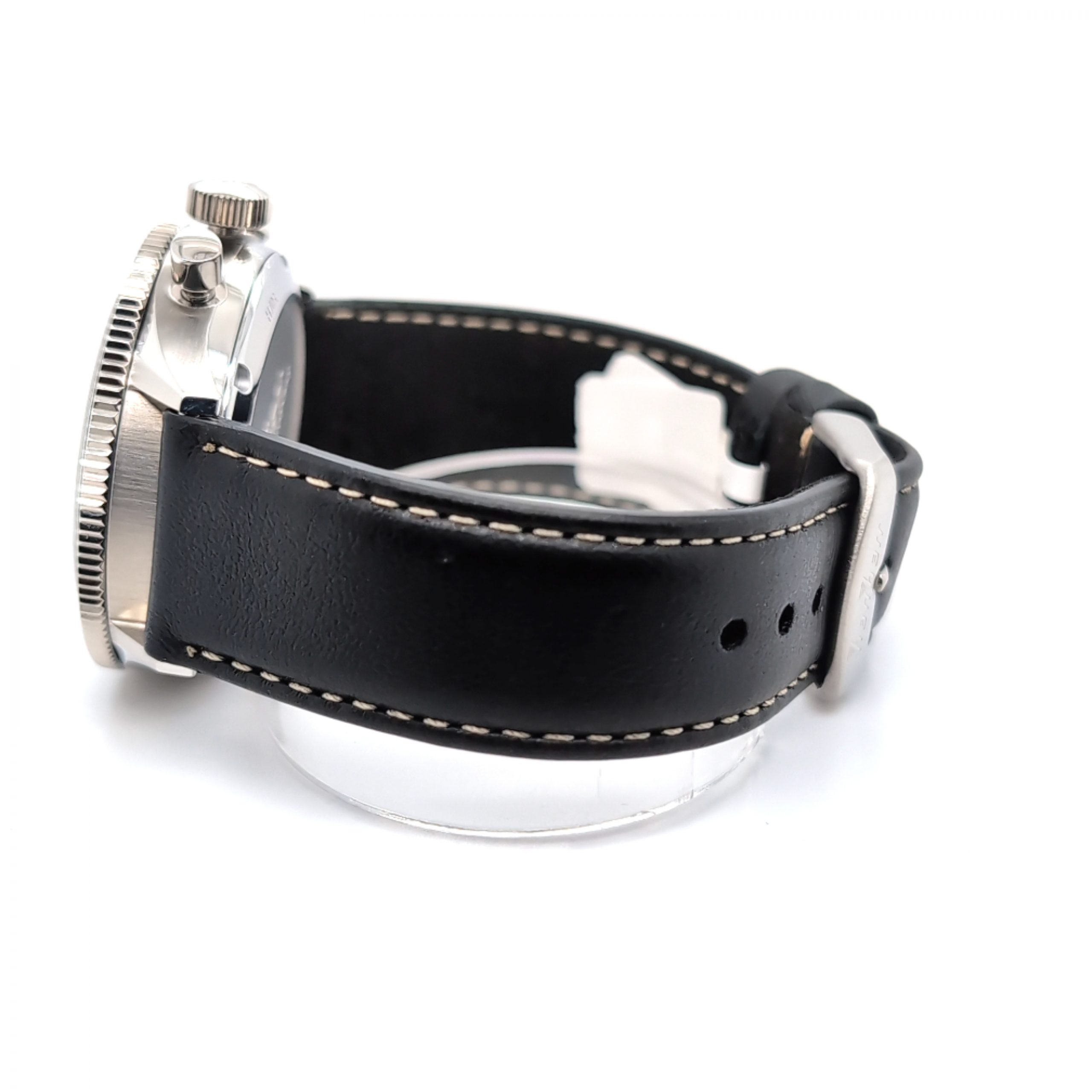 Hanhart 415 ES Panda 39 Lederband Handaufzug – Bild 4