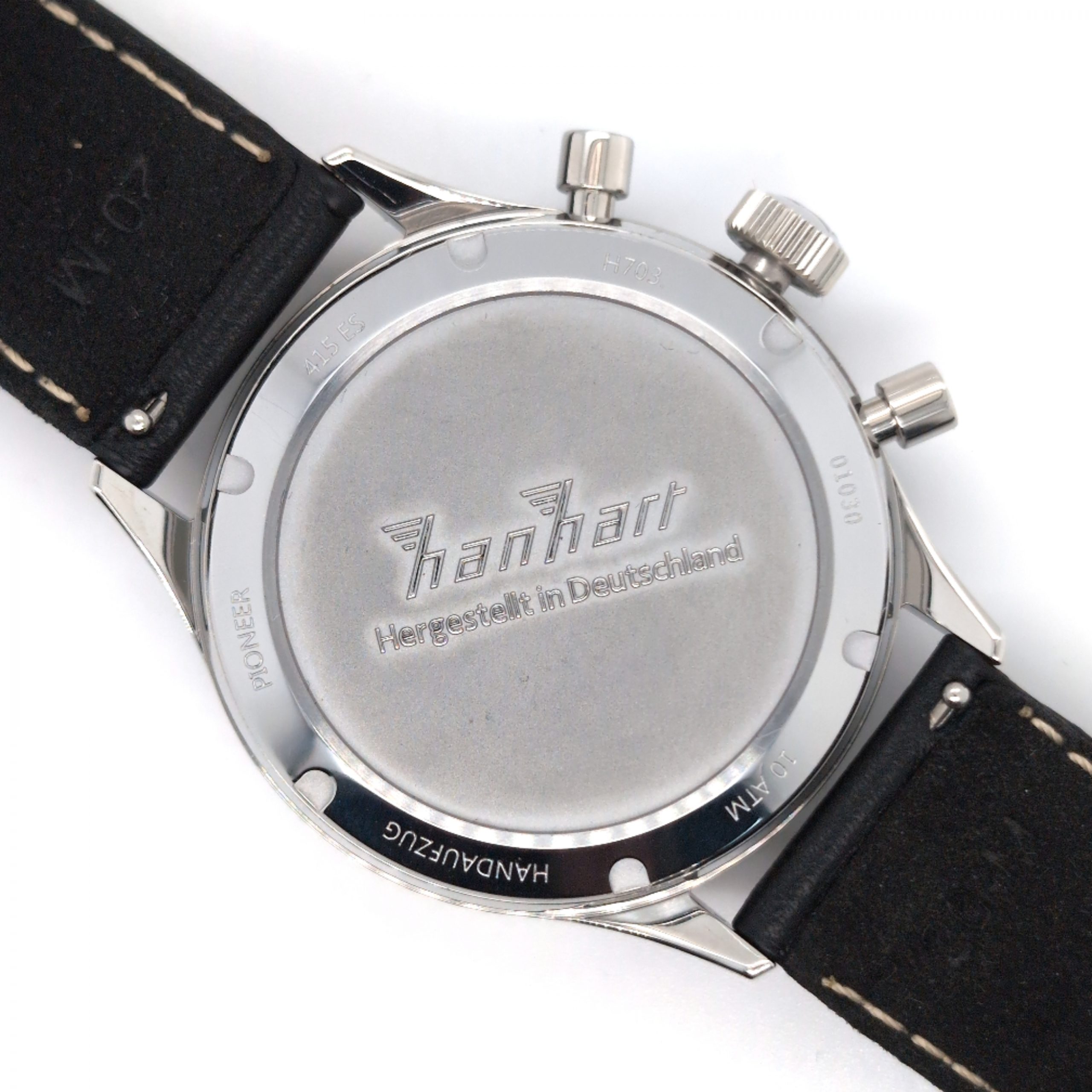 Hanhart 415 ES Panda 39 Lederband Handaufzug – Bild 15