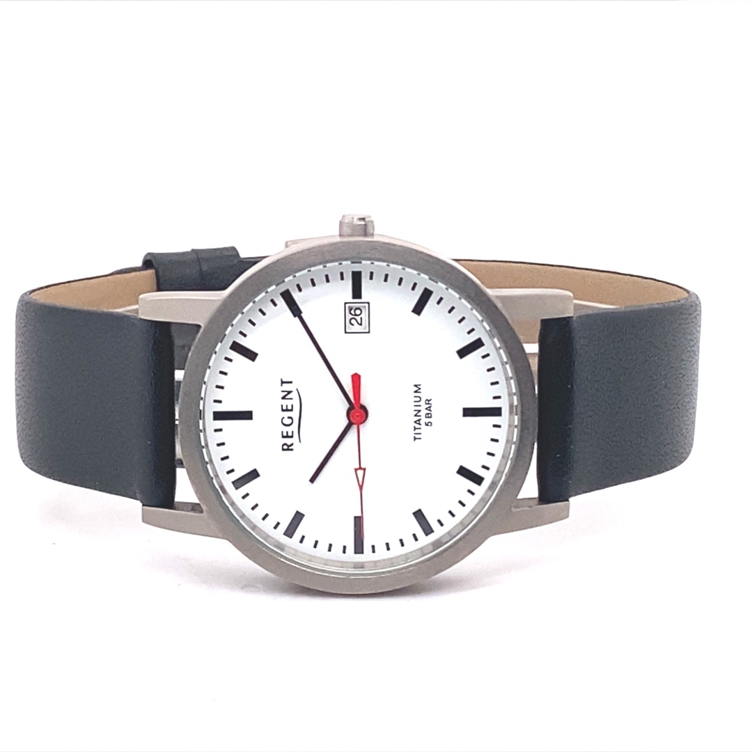 Regent Herrenuhr Bahnhofsuhr Titan – Bild 8
