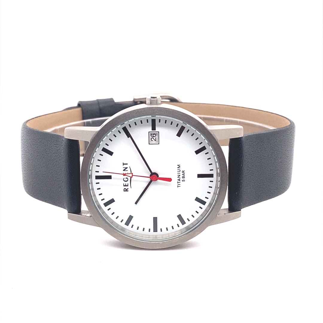 Regent Herrenuhr Bahnhofsuhr Titan – Bild 9