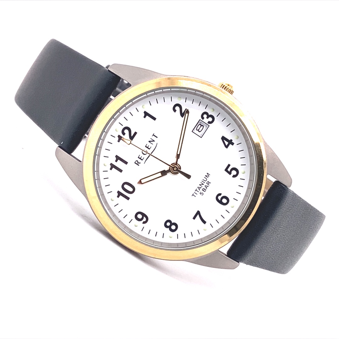Regent Herrenuhr Titan / Gold
