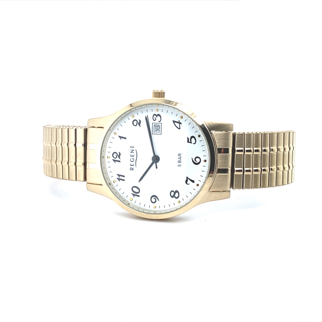 Regent Herrenuhr Stahl IP Gold – Bild 2