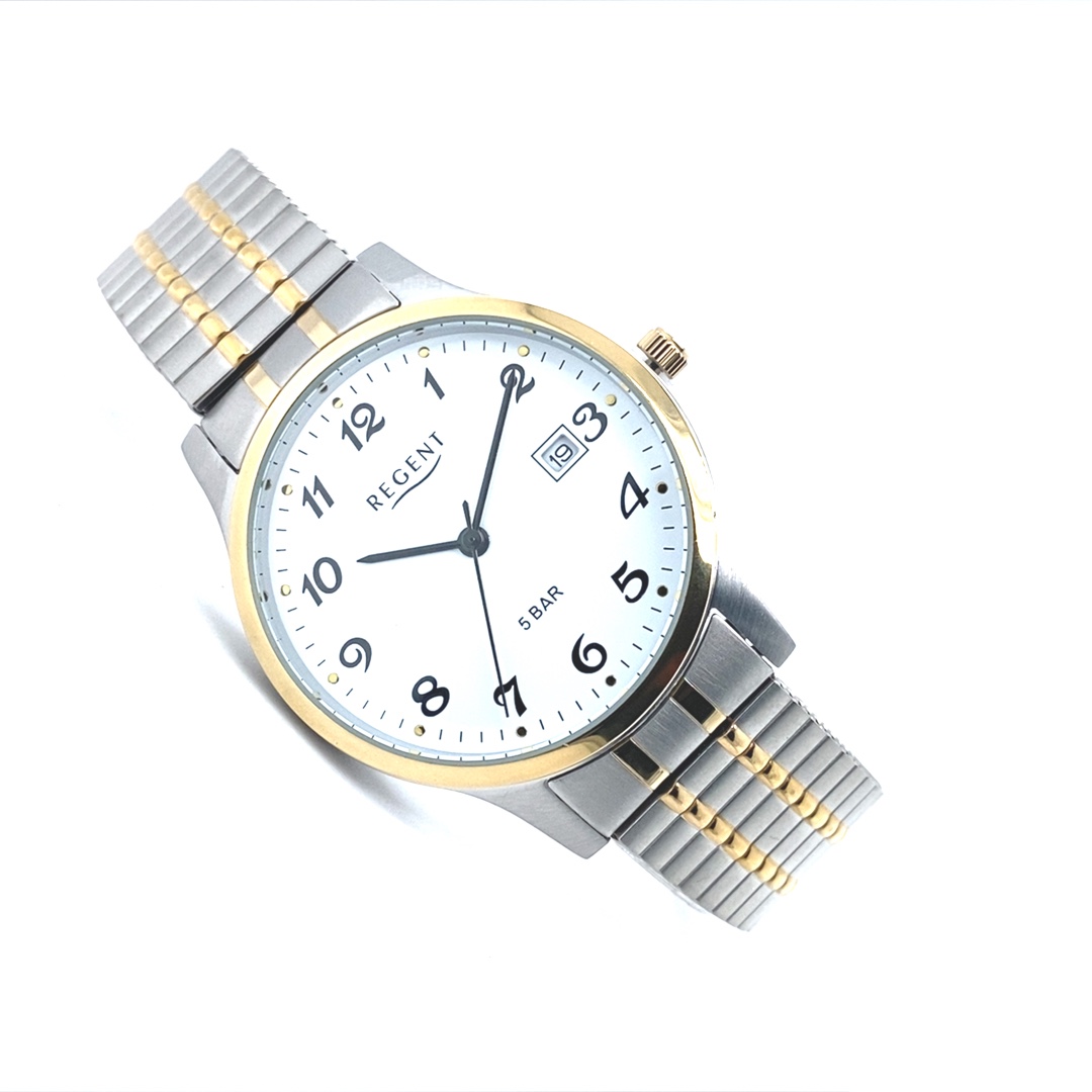 Regent Herrenuhr Stahl / IP gold bicolor