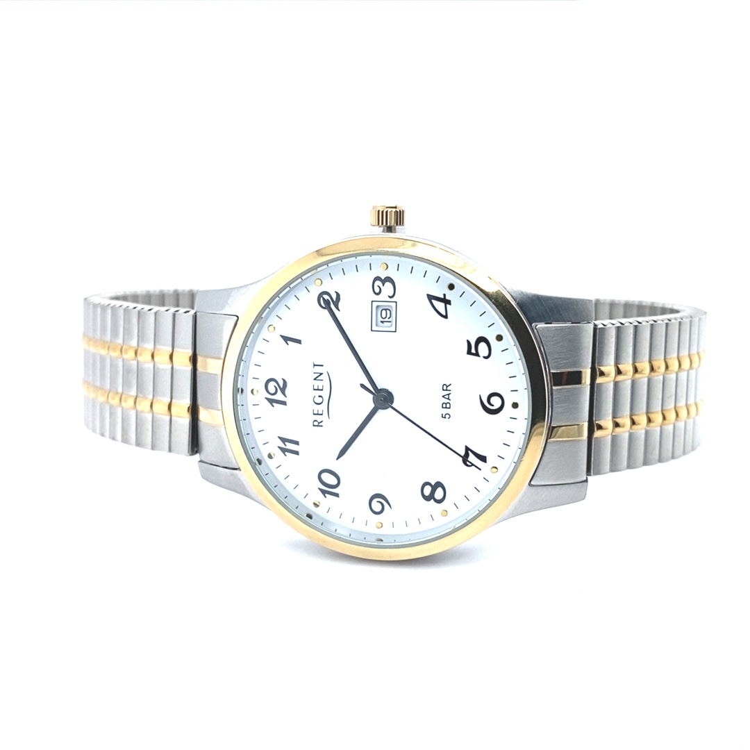 Regent Herrenuhr Stahl / IP gold bicolor – Bild 2