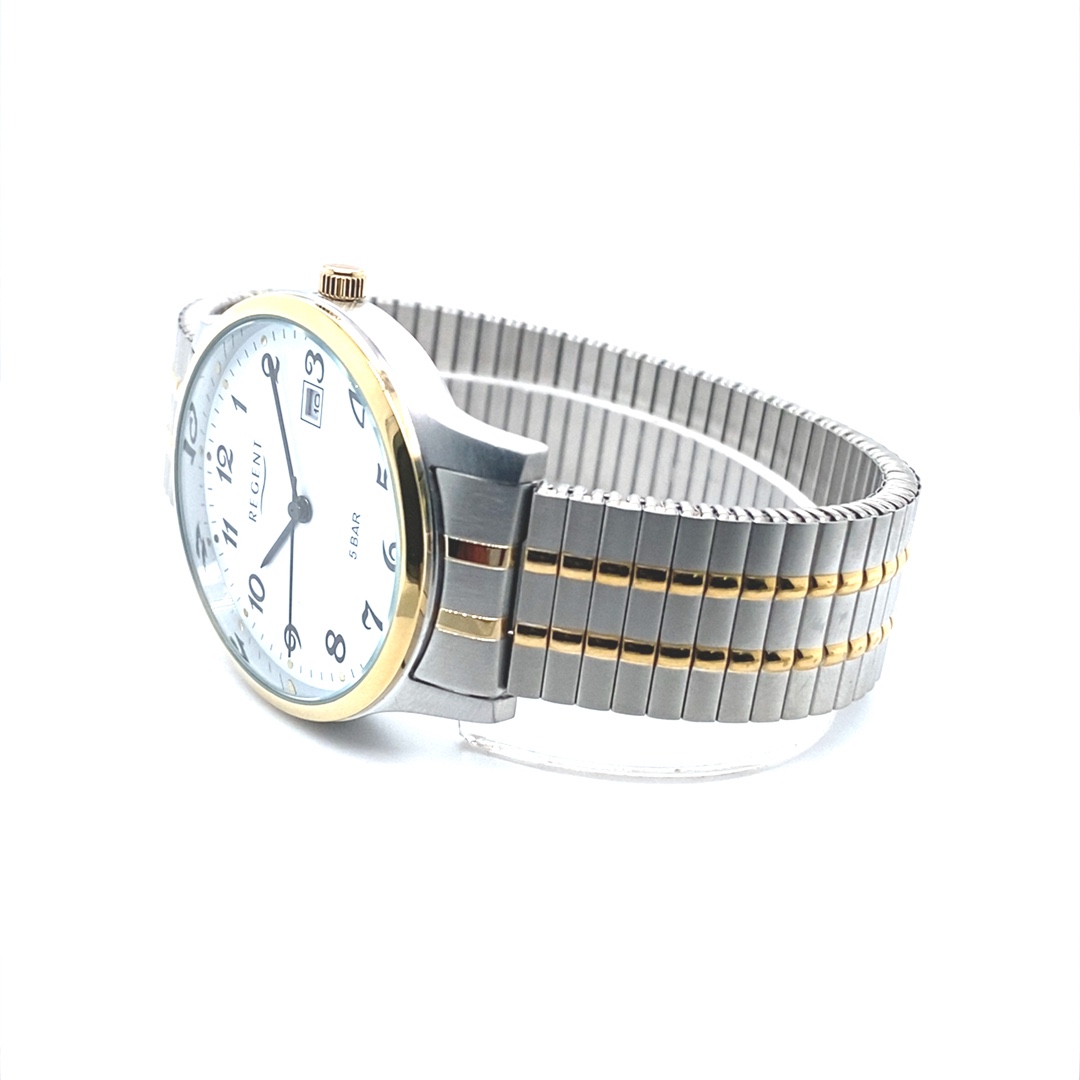 Regent Herrenuhr Stahl / IP gold bicolor – Bild 3